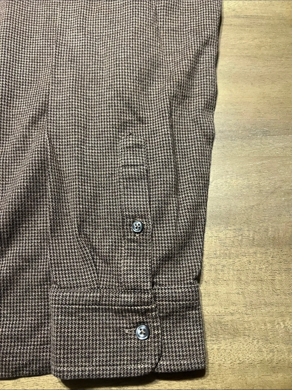 Polo by Ralph Lauren Brown Houndstooth Custom Slim Fit Polo